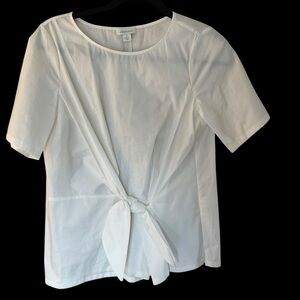 Sundance White Tie Front Blouse